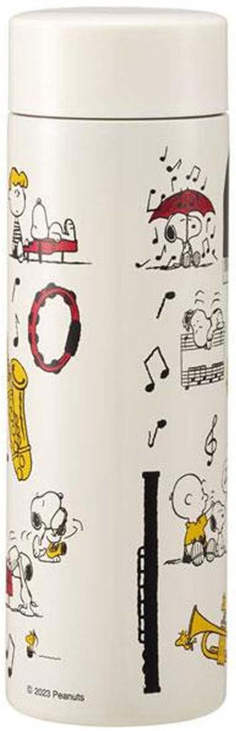 Skater Snoopy Orchestra 350ml Stainless Steel Water Bottle Ultra-Lightweight STYL4-A