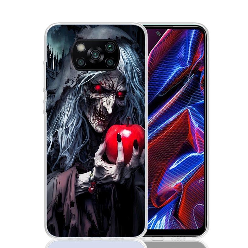 Halloween Moon Witch Horror Phone Case For Xiaomi Poco X7 X6 X5 Pro F7 Ultra Redmi 15C 15 13 13C 12 12C 10 10A 10C 9 9A 9C 9T Co