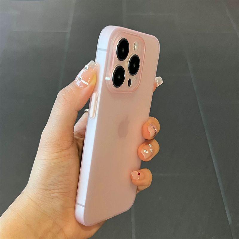 Glacier Blue Frosted Ultra-Thin Phone Case for Apple iPhone 17ProMax, 13, 12, 11, 14XR - Full Coverage & Drop-Proof.