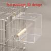 Dustproof Bird Food Box Hangable Feeding Box Automatic Bird Feeder Anti-spill Bird Food Container with Standing Perch