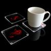Halloween Horror Palm Pattern Cup Coaster Creative Bloodstain Pattern Cup Pad Acrylic Cup Mat Coffee Tea Drinks Cups Coaster