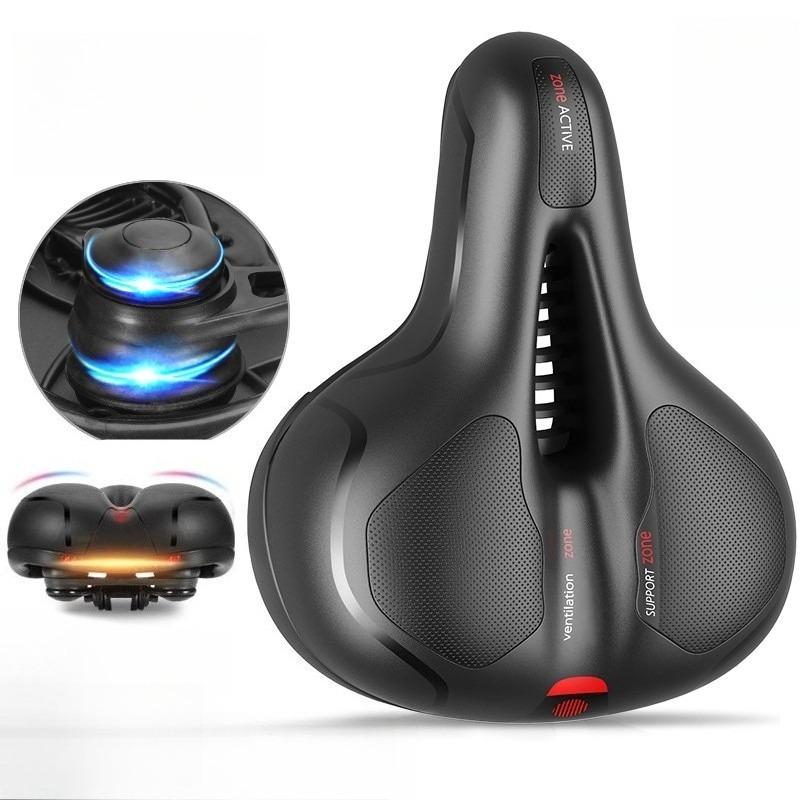 Bicycle Seat Cushion Thickened Soft Silicone Suspension Comfortable Breathable Mountain Bike Saddle Riding Equipment Accessories