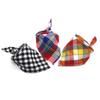 Cotton Soft Triangular Bibs Plaid Lattice Bandana Neck Scarf Dog Collar Saliva Towel Neckerchief