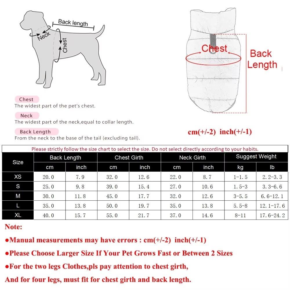 Fleece Dog Warm Clothes Winter Dog Vest Coat Fashion Dog Bodysuit  for Small Medium Dog