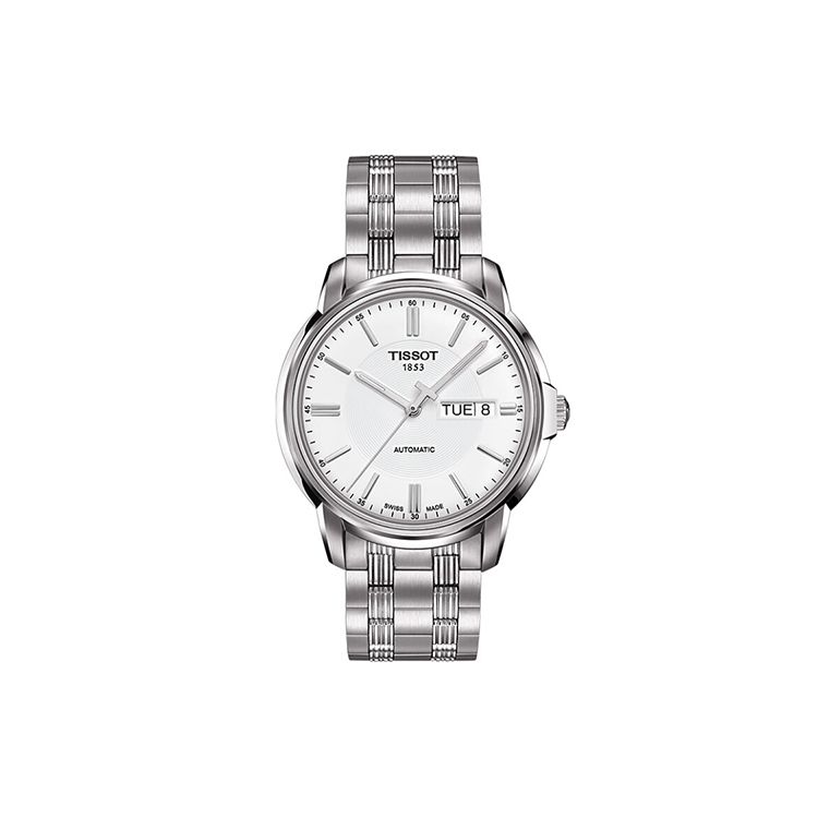 Tissot Men's White Le Locle Automatic Mechanical Movet Waterproof Date Display Watch Watches Steel T065.430.11.031.00