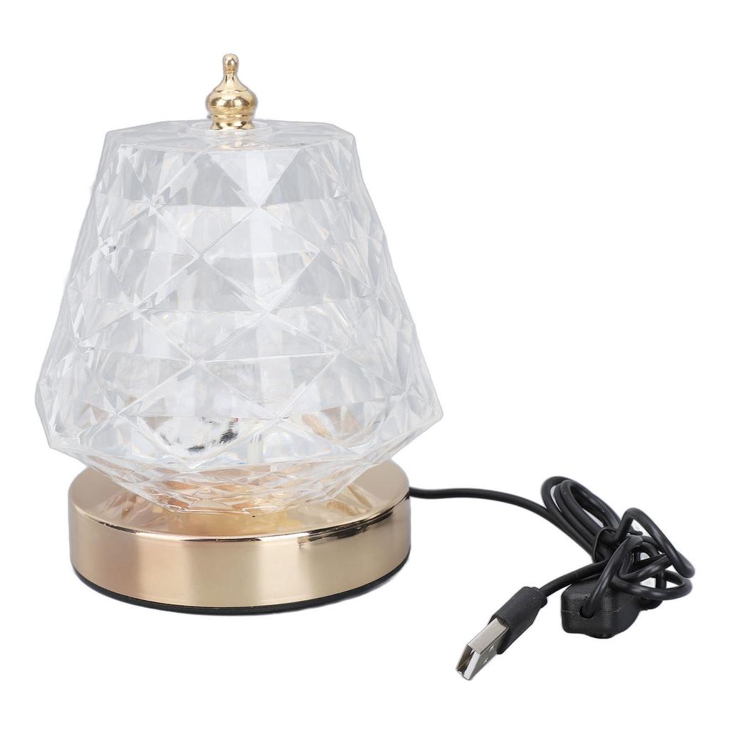 Crystal Table Lamp 16 RGB Color Changing Night Light Romantic LED Water Wave Projection Lamp for