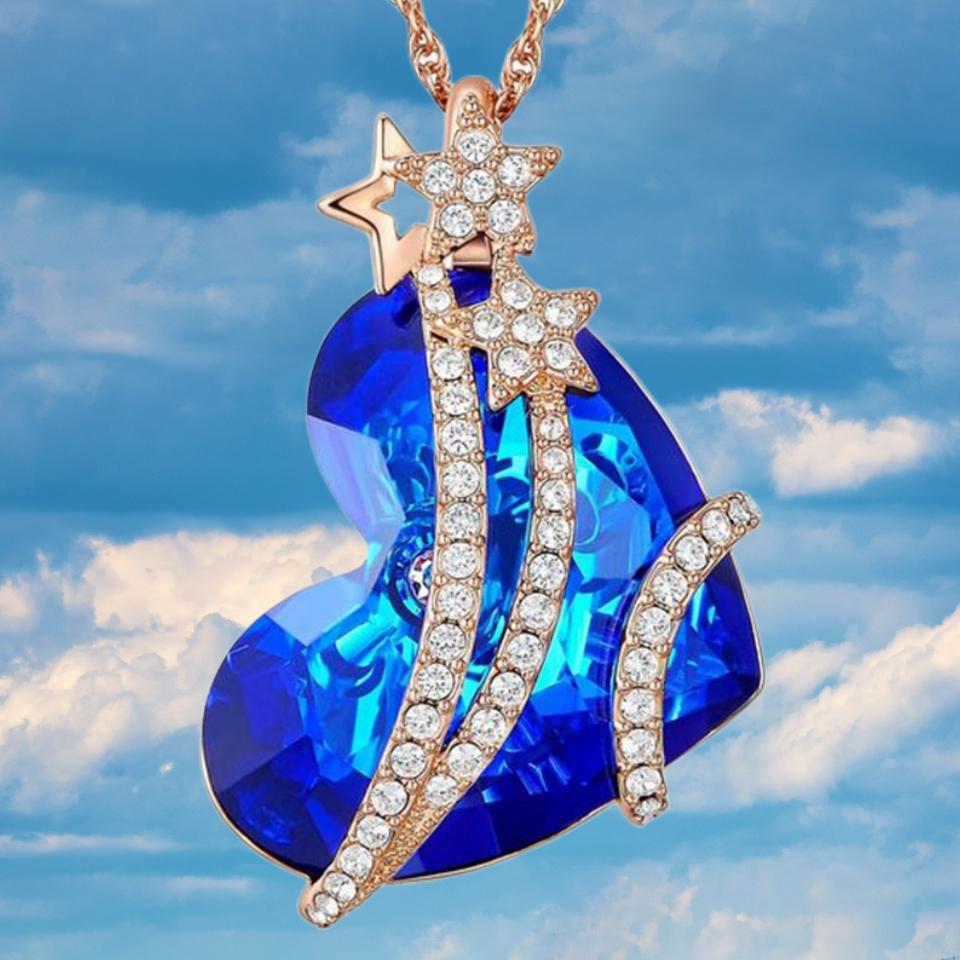 

Хрустальное колье в форме сердца с элегантным темпераментом, мужское и женское колье-подвеска