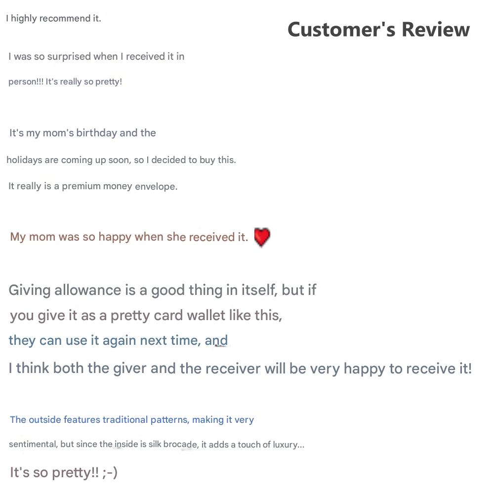 Siot Moment Handmade Korean Traditional Pattern Premium Cash Envelope and Card Wallet