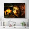 Diamond Embroidery Red Hair Girl Full Square New Arrival 3D DIY Diamond Painting Goldfish Picture of Rhinestone Stitch Cross Wall Art Home Decor