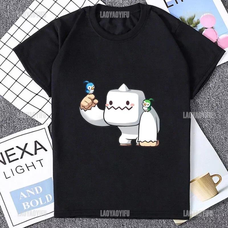 Harajuku MapleStory Kawaii Funny Printed TShirts Buddy Personalize Male T Shirt Korea Style Hot Game Fans Otaku Clothing Hipster