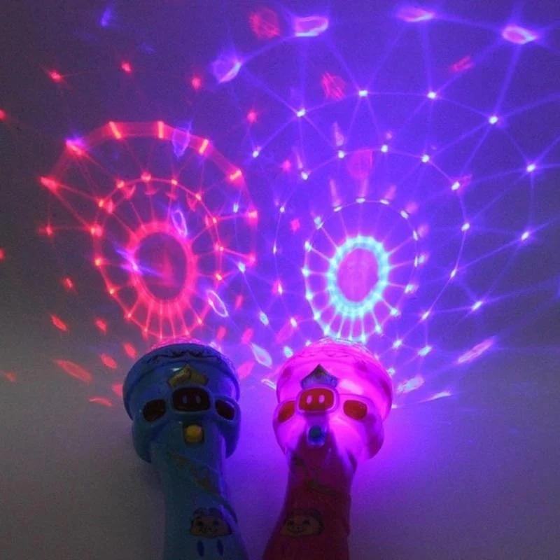 6 In LED Projektion Mikrofon Flash Mikrofon Licht emittierende kinder Spielzeug Kinder Geschenk