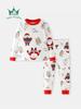 European-Style Kids' Two-Piece Christmas Print Loungewear Set for Autumn/Winter