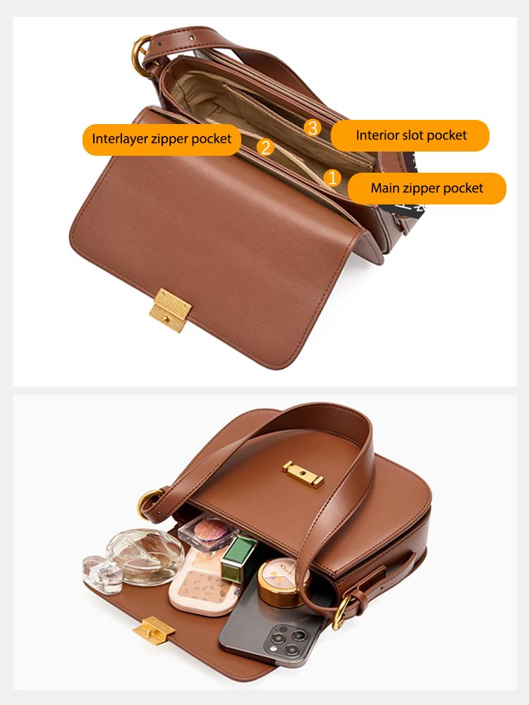 Zency Premium Design Armpit Bag Women's Genuine Leather Handbag 2024 Spring Summer