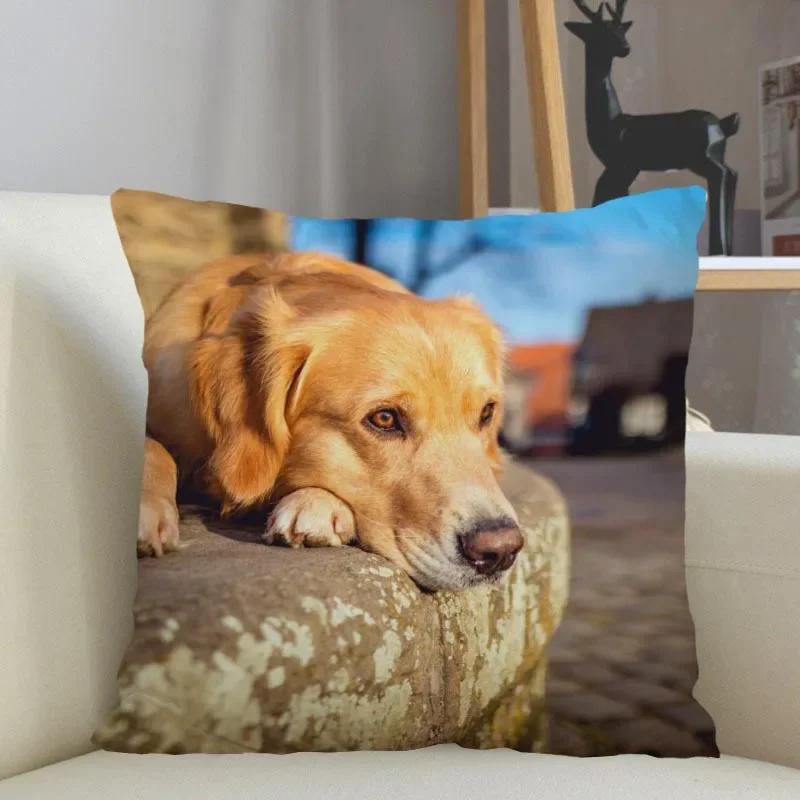 Golden Retriever Hund Kissenbezug Sofa Dekorative Kissenhülle Kissenbezug Heimdeko Großhandel