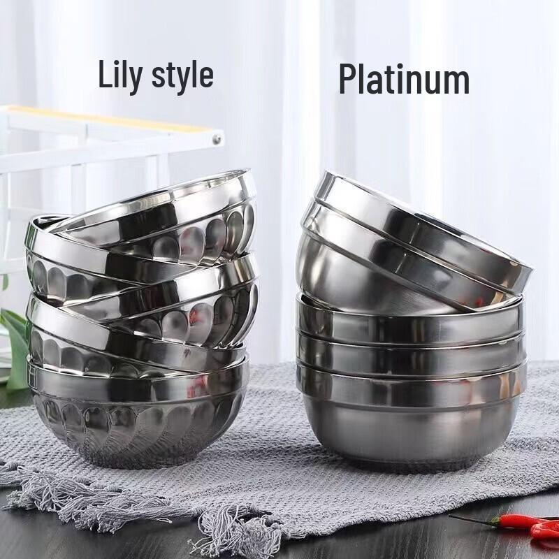 Yujia 316 Stainless Steel Double-Layer Heat-Insulated Bowl