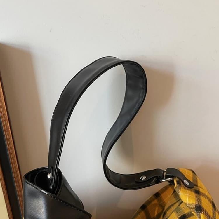 Bolsa tote xadrez feminina versátil bolsa de ombro