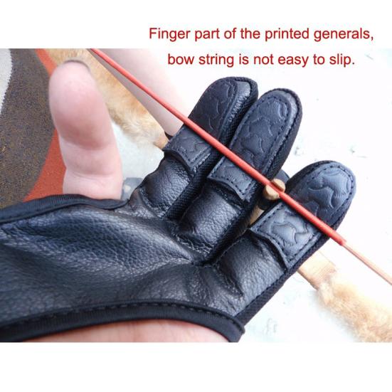 1Pc Faux Leather 3 Fingers High Elastic Guard Protective Archery Shooting Glove