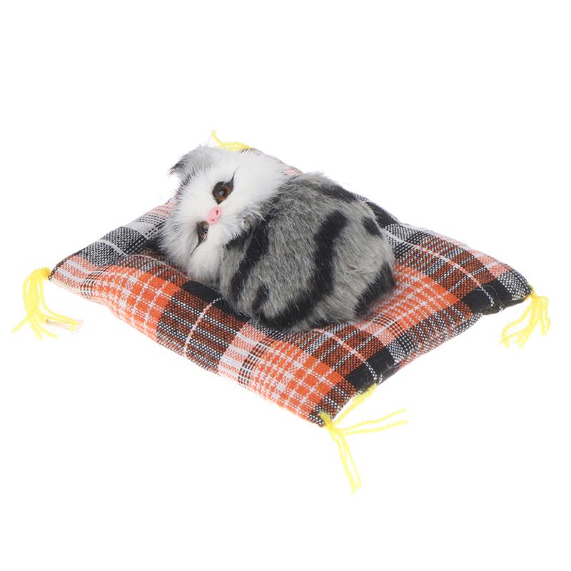 Car Ornaments Simulation Sleeping Cats Decor Plush Doll Auto Accessories