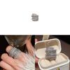 Geometric Zircon Wrap Ring For Women With Silver Finish In Fashion Casual Style
