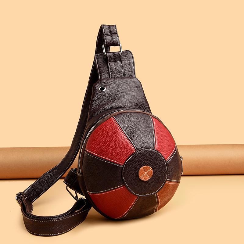 Stitching Women's Bag Hat Line Chest Bag Outdoor Shoulder Crossbody Bag