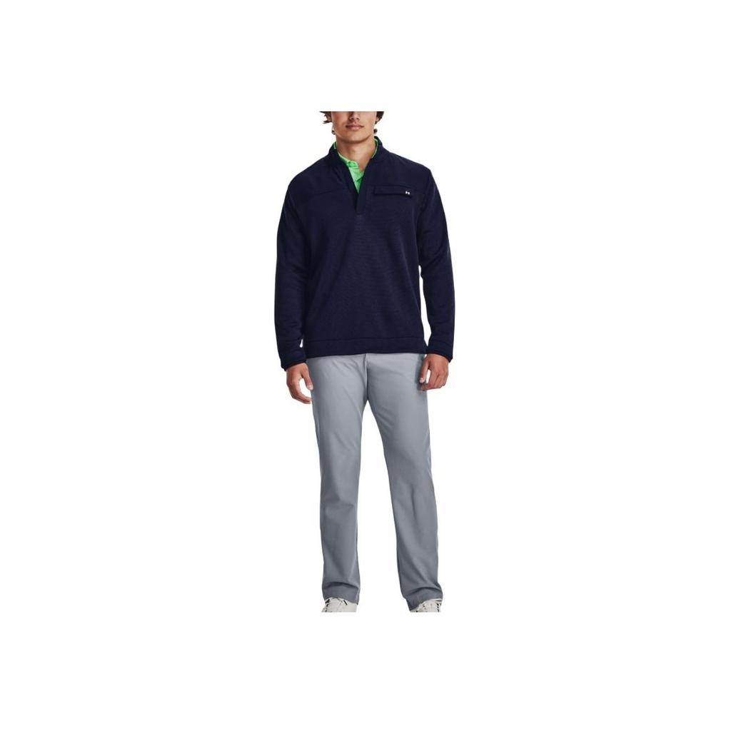 Under Armour Storm Sweater Fleece ½ Zip Pocket Logo Print Sweatshirt Men Sweatshirt Navy 1382920-410