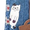 Kusguru Japan Fleece Oval Bottom 2-Way Tote Bag, Women's, Blue