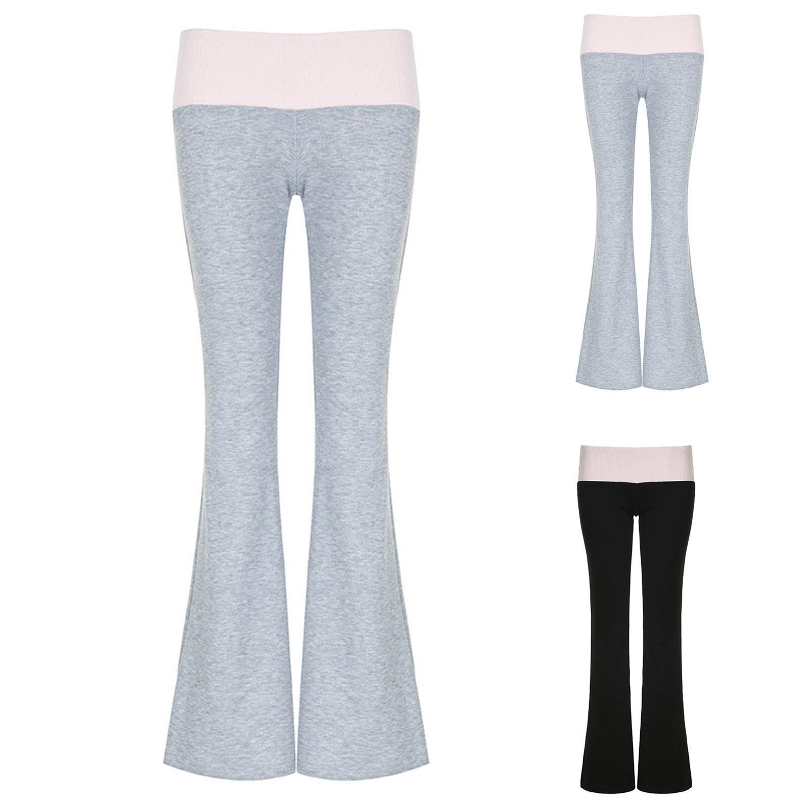 

Женские однотонные спортивные штаны с высокой талией, повседневные толстовки, брюки