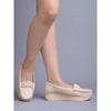 Shoetopai Women'S Cream Comfort Loafers  Soft Faux Leather Slip-On Shoes With Cushioned Sole, Casual Footwear Eu39