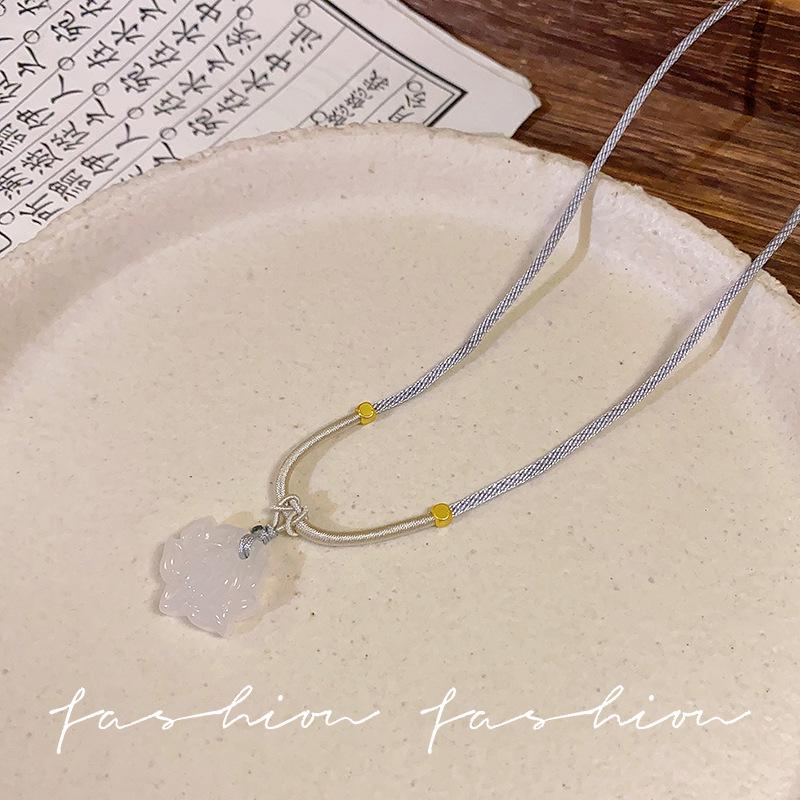 Colier Etnic Stil Ghioc de Stejar: Accesoriu de îmbrăcăminte unisex din bumbac și in țesut manual