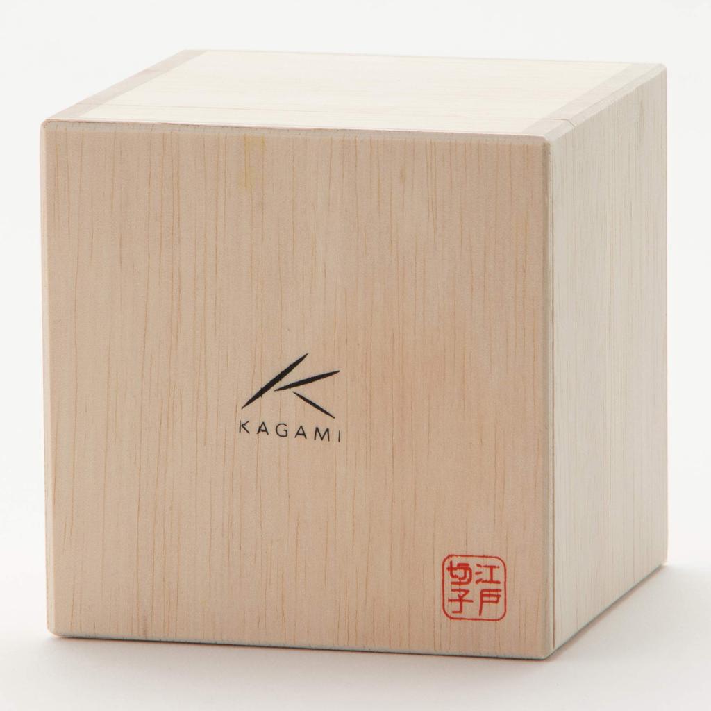 Kagami Crystal Cold Sake Edo Kiriko with Fish Roe (Kagami) Cup, Blue, 80cc, (Edo Kiriko) Design, T535-2044CCB