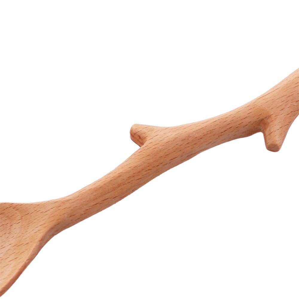 Branch Shape Long Handle Cooking Tableware Mixing Kitchen Utensil Stirring Spoon Wooden Spoon Soup Spoon