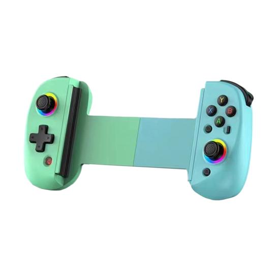 Wireless Game Controller for Android for iOS RGB Light 6-Axis Gyro Vibration Stretchable Tablet PC Gamepad Bluetooth-compatible Gaming Joystick