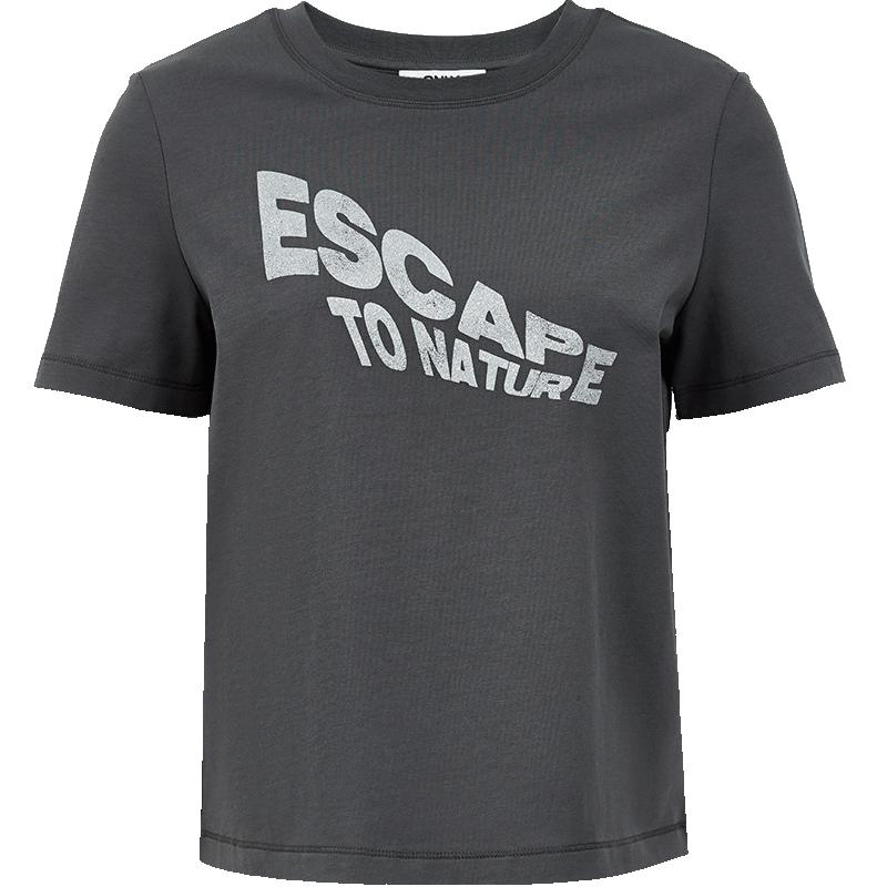 ONLY Women s Basic Printed Letter T-Shirt S