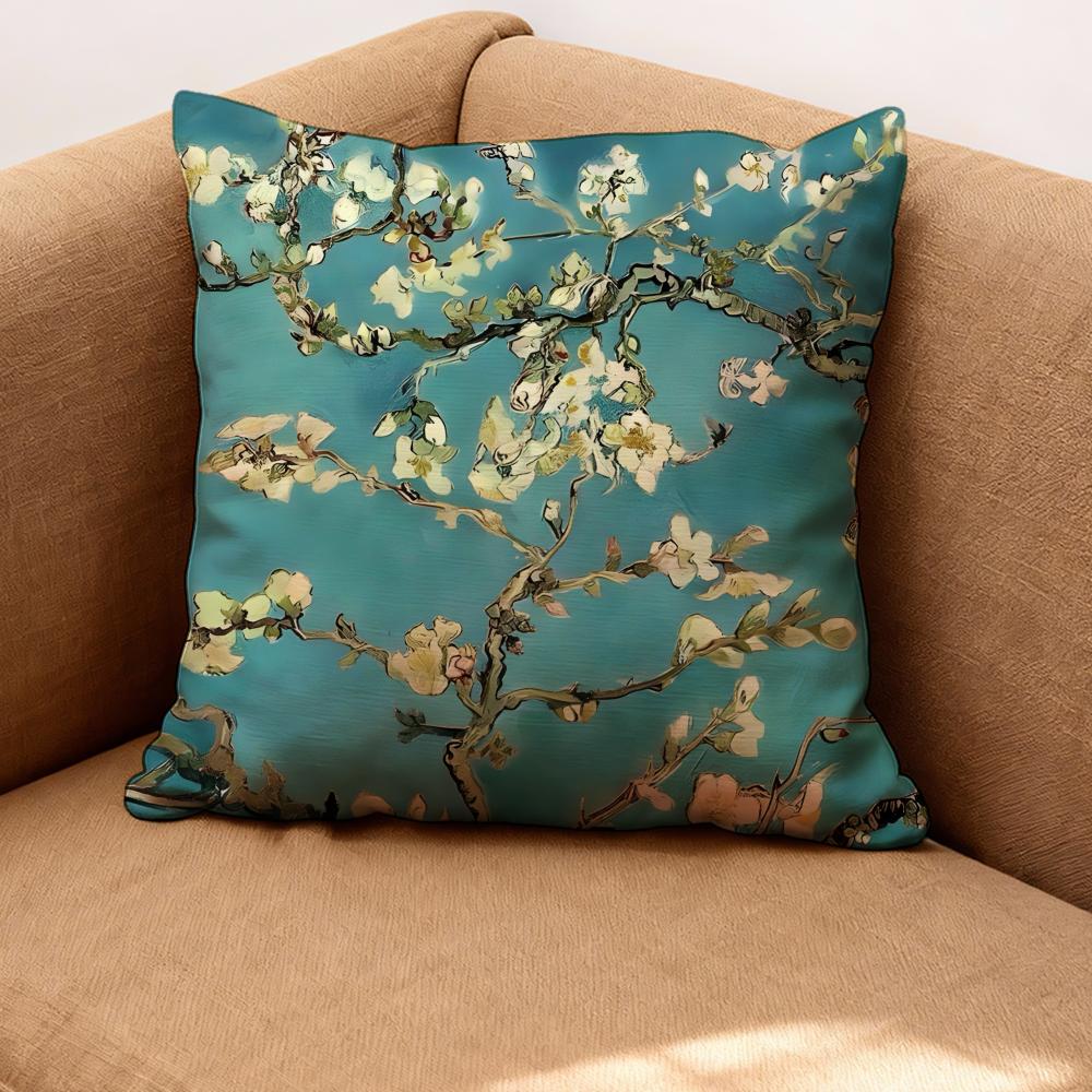 Vincent Van Gogh Cushion Cover Premium Comfort Reversible Pillow Cove -Two In One Design for Any Room & Car Interior