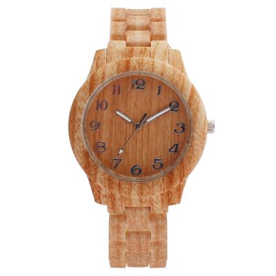 Trend mode uhr holzmaserung herren uhr einfache lässig digitale holzmaserung quarzuhr