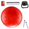 11 Notes 10 Inches Diameter Lotus Type Steel Tongue Drum Handpan Percussion Instrument with Bag Music Score Mallets