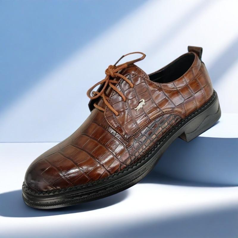 Leather Shoes Men's Business Dress British Style Men's Casual Lace-up New Versatile Groom's Wedding Men's Shoes