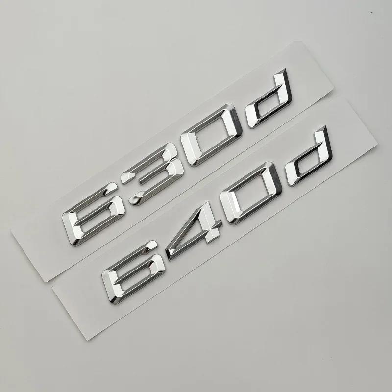 

3D ABS Chrome Auto Letters Badge Decal Car Rear Trunk Sticker For BMW 6 Series GT F06 F12 F13 Logo 630d 640d Emblem Accessories 630d