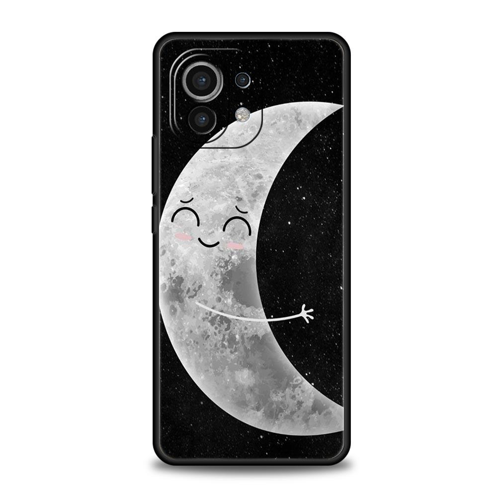 Phone Case For Xiaomi Mi 15 14 14T 13T 12T Pro 12 13 11 Lite 5G 11T X6 X5 Pro Soft TPU Cover Couple Cartoon Aesth Sun Moon
