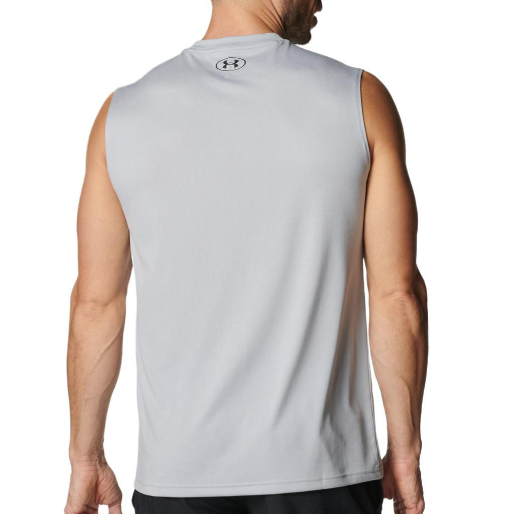 Under Armour Tech Comfortable Casual Soft Skin-Friendly Simple Basketball Vest Men Tops Gray 6001541-011