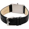 [Seiko] Seiko Men S Square deSign Quartz Watch Swr049 White Dial X Black Leather Band [parallel Imported Product]