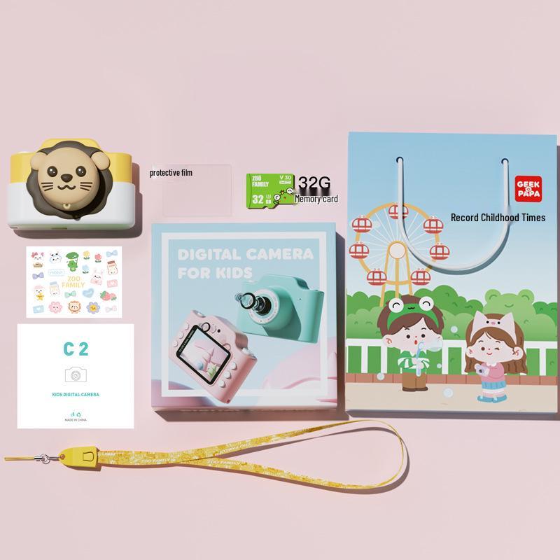 C2 Dual Lens Kids' Touch Screen Camera - Perfect Birthday Gift for Children's Play
