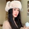 Knitted Lei Feng Hat Warmth Cold Hat Versatile Cycling Coldproof Cap  For Women