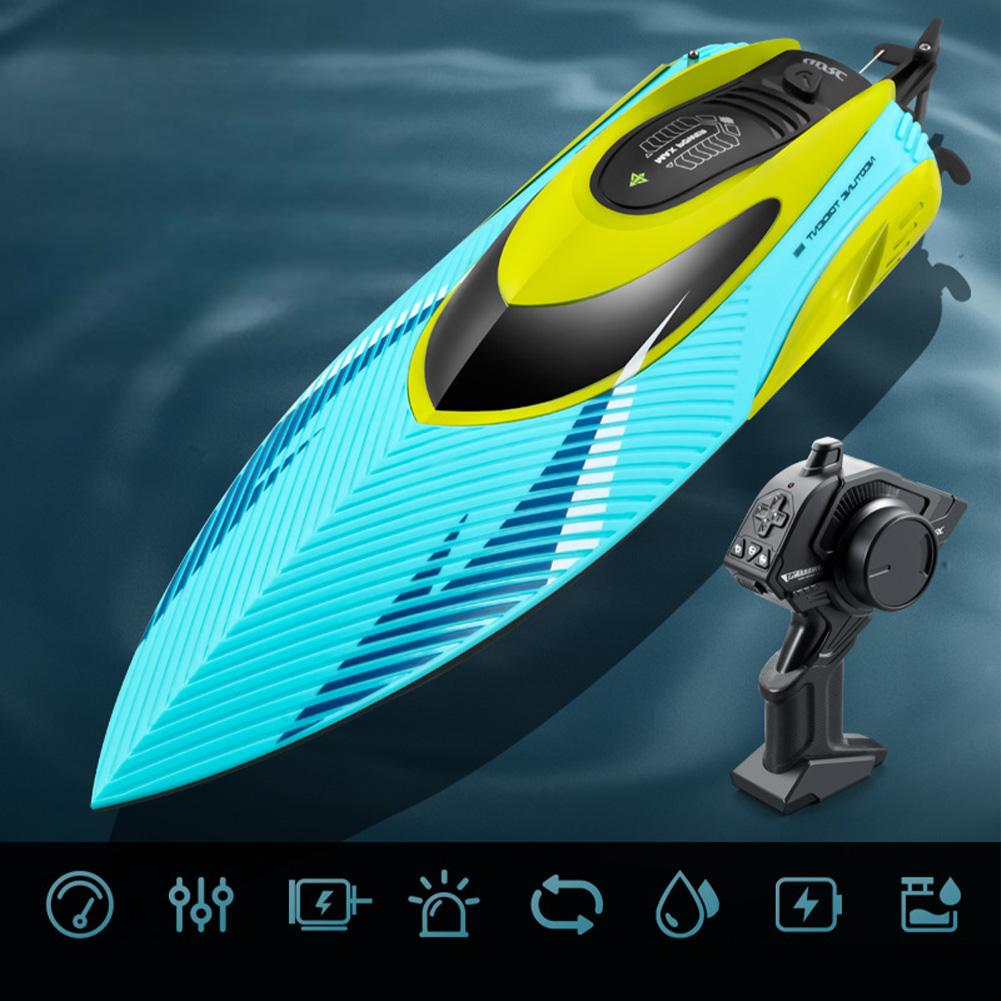 

S3 Пульт Дистанционного Управления Водонепроницаемая Электрическая Скоростная Гоночная Лодка USB Зарядка RC Лодка Игрушки Рождественские Подарки Для Мальчиков Девочек S3—Oversized water green