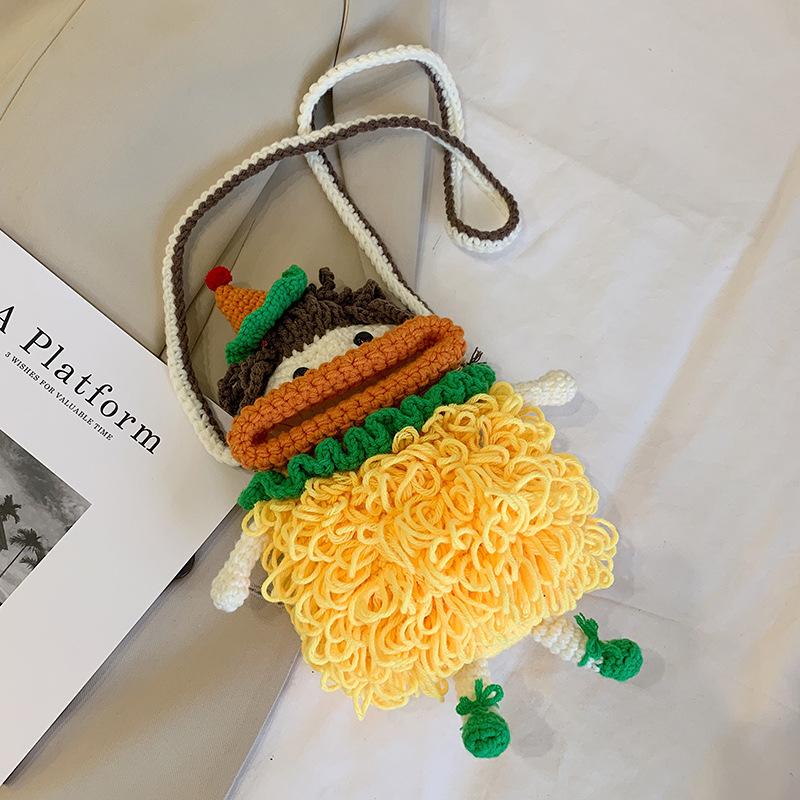 

Мультяшная маленькая сумка 2025 Мори девушка мода DIY материал сумка ins на плечо кроссбоди вязаная сумка мода