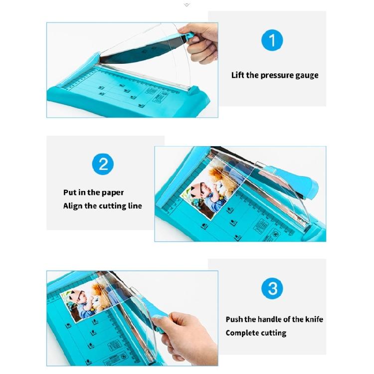 Mini Paper Cutter,Paper Trimmer Guillotines A4 with Automatic Security Safeguarding for Paper Label Card Craft Paper