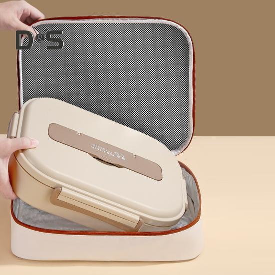 Lancheira Térmica com Compartimentos Fácil de Limpar Recipiente de Almoço de Aço Inoxidável Caixa Bento Reutilizável com Utensílios para Adultos Crianças