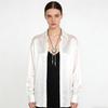Elegant Heart Shaped Neckwear Rhinestones Accented Unisex Stainless Steel Necklace Slidable for Gifting and Daily Use