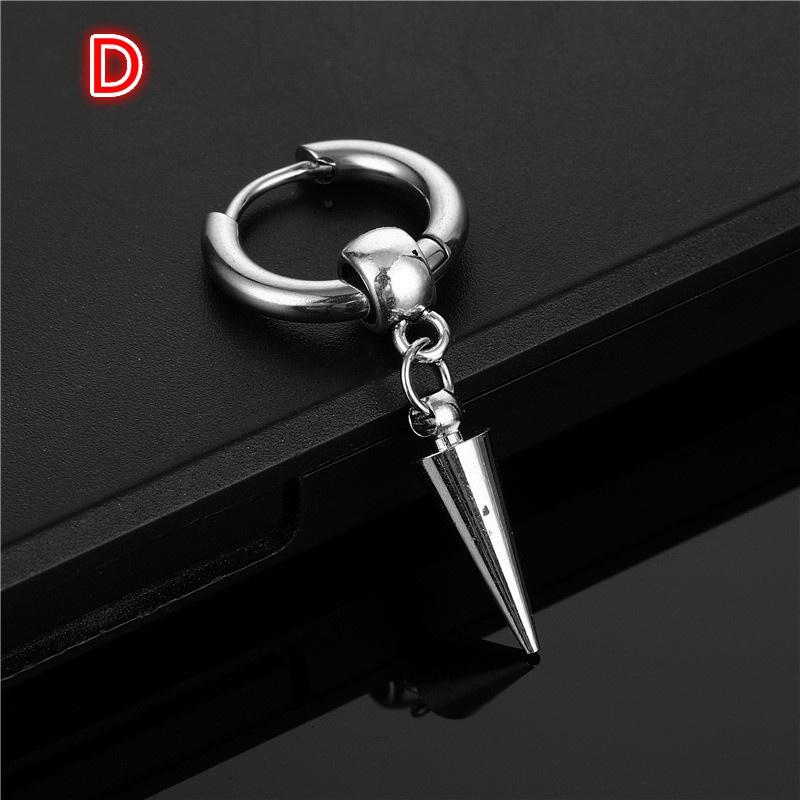 

Серьги-кольца в форме креста со стрелкой и перьями в форме панк-кольца для мужчин и женщин D серебряный