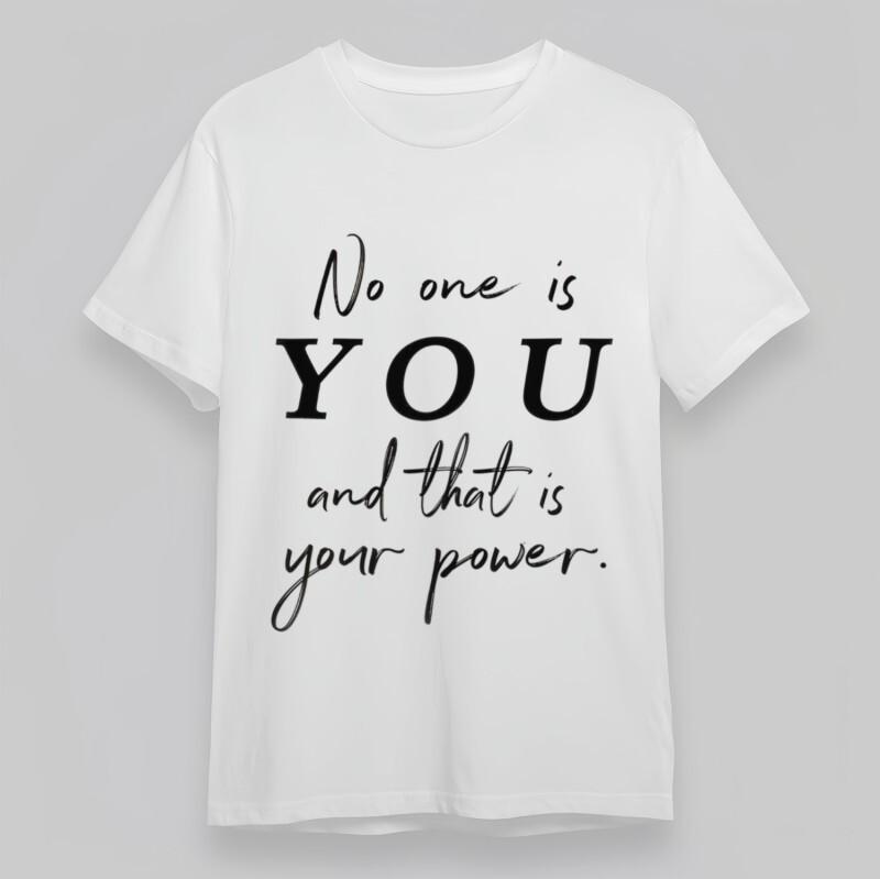 Men's Classic T-Shirt Bold You Are Unique Inspirational Quote Plus Size Tee